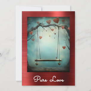 Invitación *~* AP51 Corazones de remo románticos Valentine Se