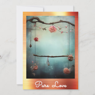 Invitación *~* AP51 Corazones de remo románticos Valentine Se