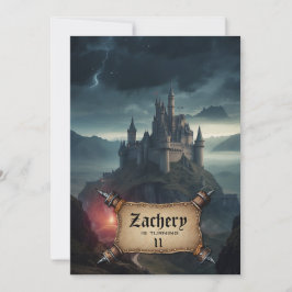 Invitación *~* AP88 Castles Fantasía Medieval Cumpleaños