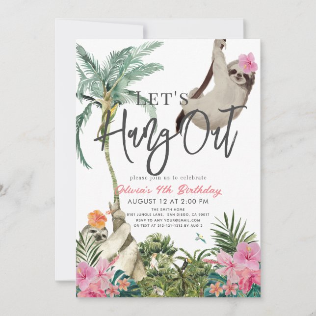 Invitación Apaguemos el cumpleaños del Chica de la jungla esl (Anverso)
