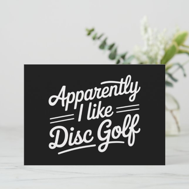 Invitación Aparentemente Me Gusta El Golf De Disco Amante Del (Anverso de pie)