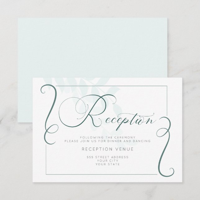 Invitación Apenas ahí la menta deja acentos de jade (Anverso / Reverso)