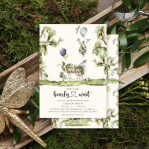 Invitación Apenas Espera Corazón Acuarela Baby Shower