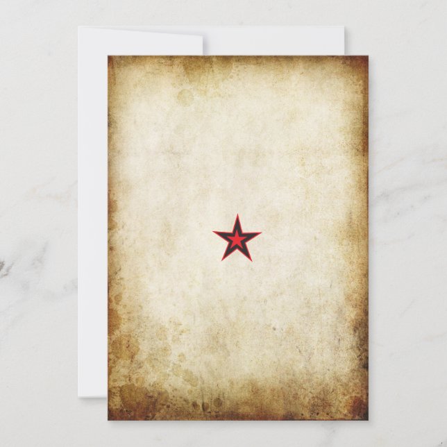 Invitación Apenas las estrellas subió tema urbano del tatuaje (Anverso)