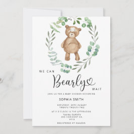 Invitación Apenas podemos esperar baby shower