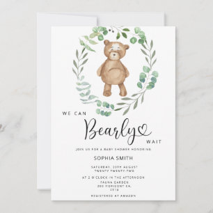 Invitación Apenas podemos esperar baby shower
