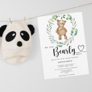 Invitación Apenas podemos esperar baby shower