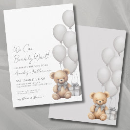 Invitación Apenas Podemos Esperar Bebé Shower de Oso