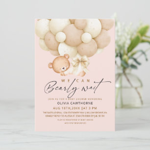 Invitación Apenas Podemos Esperar Chica Baby Shower
