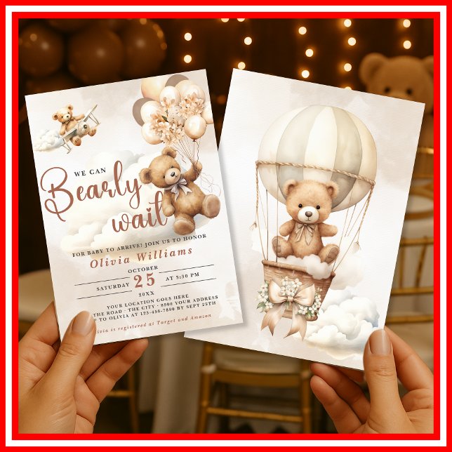 Invitación Apenas Podemos Esperar Cumpleaños del Bebe Cub Bro (Subido por el creador)