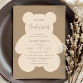 Invitación Apenas Podemos Esperar Fiesta para el Bebe de Tedd
