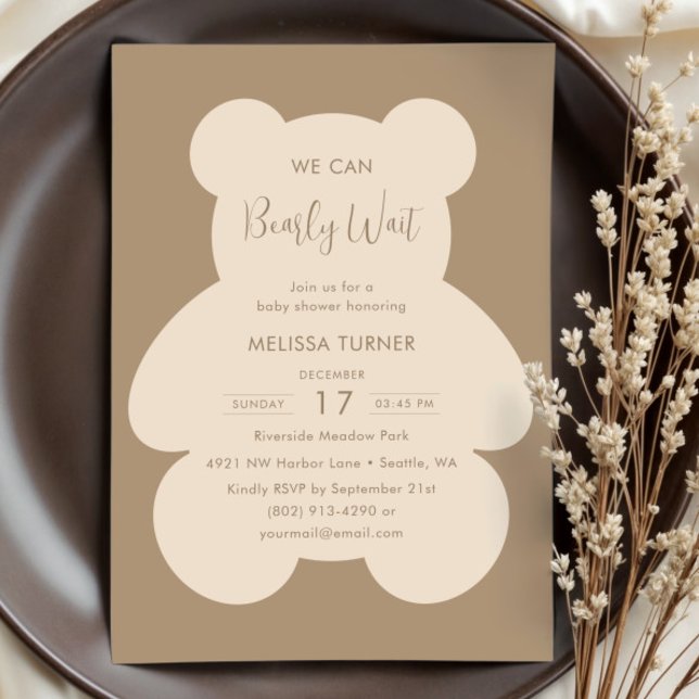 Invitación Apenas Podemos Esperar Fiesta para el Bebe de Tedd (Subido por el creador)
