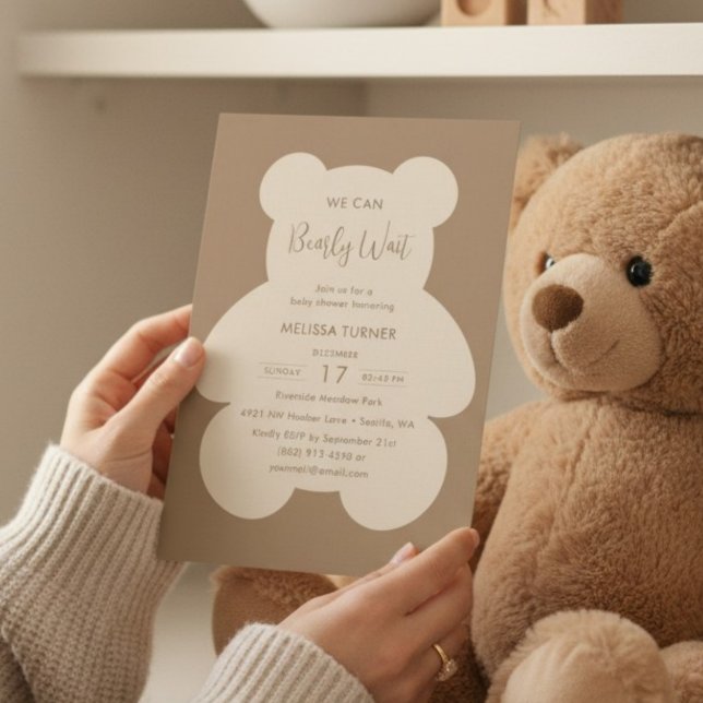Invitación Apenas Podemos Esperar Fiesta para el Bebe de Tedd (Subido por el creador)