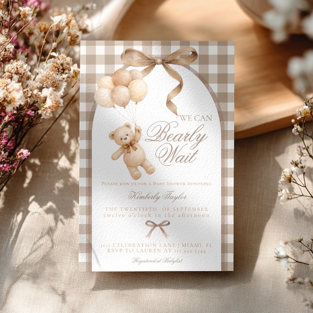 Invitación Apenas Podemos Esperar Fiesta para el Bebe de Tedd (Subido por el creador)