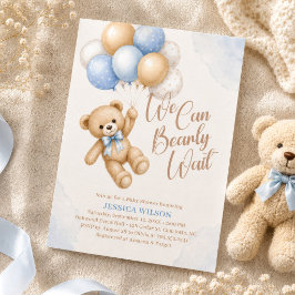 Invitación Apenas Podemos Esperar Oso de Peluche Baby Shower