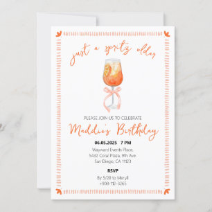 Invitación Apenas un cumpleaños Spritz Sperol Spritz