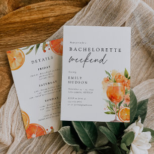 Invitación Aperol Spritz Citrus Bachelorette Weekend