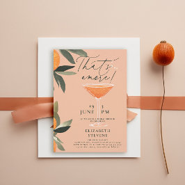 Invitación Aperol Spritz Citrus Moderno Amore Bridal Shower