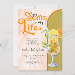 Invitación Aperol Spritz Cocktail Bridal Shower