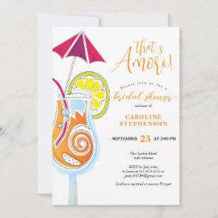 Invitación Aperol Spritz Cocktail Simple Script Bridal Shower