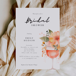 Invitación Aperol Spritz Floral Bridal Shower