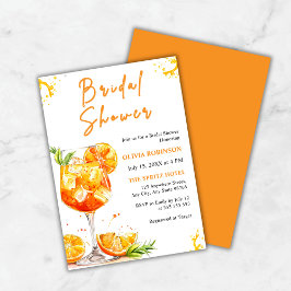 Invitación Aperol Spritz Naranja de cócteles Bridal Shower
