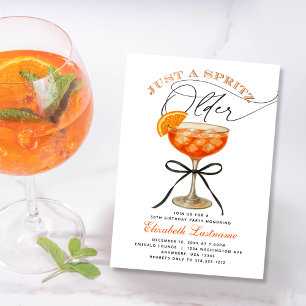 Invitación Aperol Spritz Solo un Spritz Cumpleaños más viejo