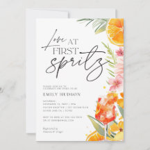 Aperol Spritz Watercolor Bridal Shower
