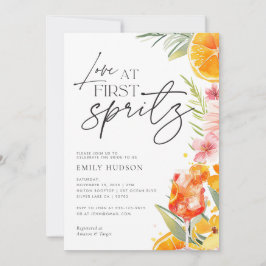 Invitación Aperol Spritz Watercolor Bridal Shower