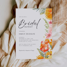 Aperol Spritz Watercolor Bridal Shower