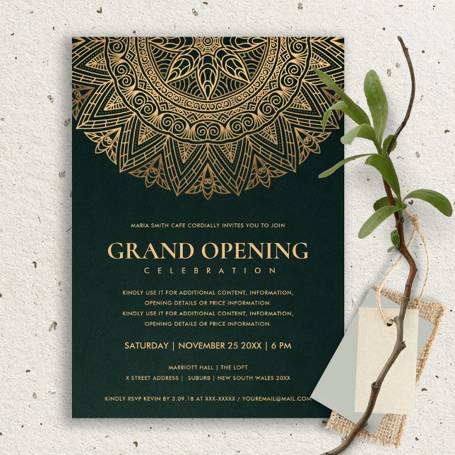 INVITACIÓN APERTURA DE GRAN MANDALA ORNADO CLÁSICO DE ORO VER (Subido por el creador)