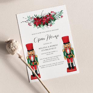 Invitación Apertura de la casa de los navidades Poinsettia To