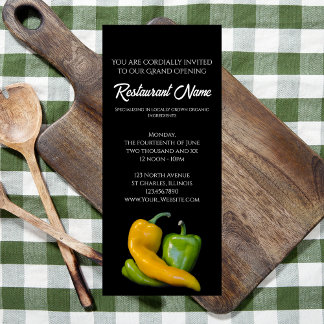 Invitación Apertura del restaurante Dos Peppers