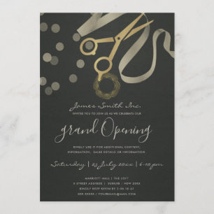 INVITACIÓN APERTURA GRAND PERLA NEGRA CINTA DE PLATA CORTE