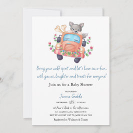 Invitación Aplausos con el Baby Shower de Alegre Cute Wolf Bo