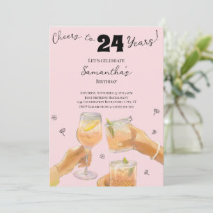 Invitación Aplausos Femeninos Modernos para el Cumpleaños de 