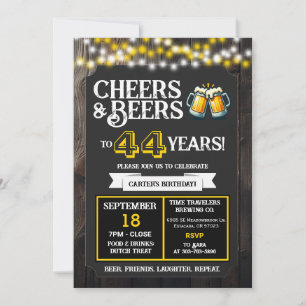 Invitación Aplausos y Cervezas por los 44 Años del Cumpleaños