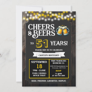 Invitación Aplausos y Cervezas por los 51 Años del Cumpleaños