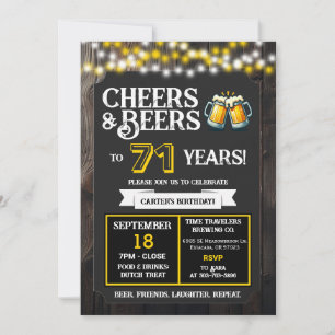 Invitación Aplausos y Cervezas por los 71 Años del Cumpleaños