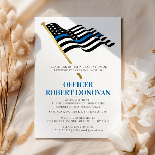 Invitación Aplicación de la Ley Policía Línea Azul Fina