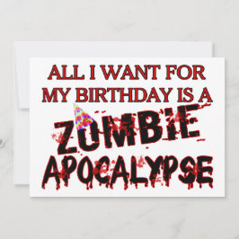 Invitación Apocalipsis zombie de cumpleaños