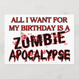 Invitación Apocalipsis zombie de cumpleaños
