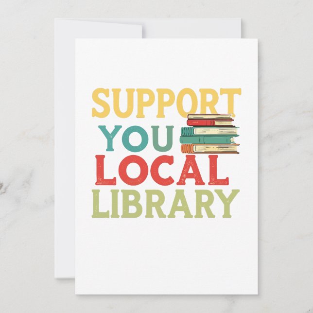 Invitación Apoyar a los lectores de libros de su biblioteca l (Anverso)