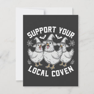 Invitación Apoye su Rooster local Halloween Spooky