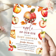 Apple Baby Shower Fall Gingham
