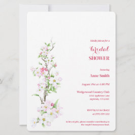 Invitación Apple Blossom Full Personalizable Bridal Shower