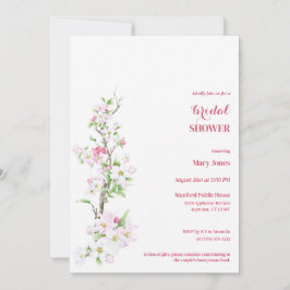 Invitación Apple Blossom Full Personalizable Bridal Shower