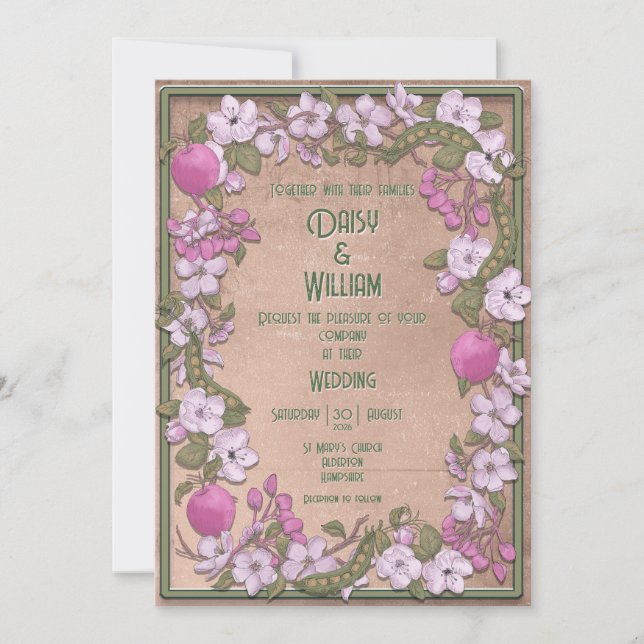 Invitación Apple blossom - Wedding Invitation (Anverso)