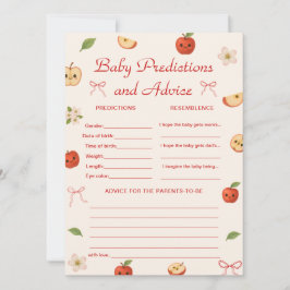 Invitación Apple de mi ojo predicciones y consejos de Baby Sh