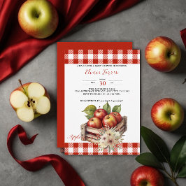 Invitación Apple de mi ojo Red Orchard Baby Shower